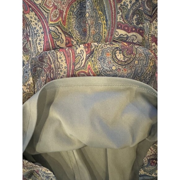 Lauren Ralph Lauren Blue And Purple Paisley Ruffle Detail Mini Shift Dress‎ 8P - Picture 9 of 11